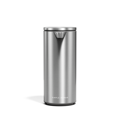 Simplehuman Rechargeable Sensor Pump (9 oz.) in Brushed Stainless Steel, touch-free dispenser.