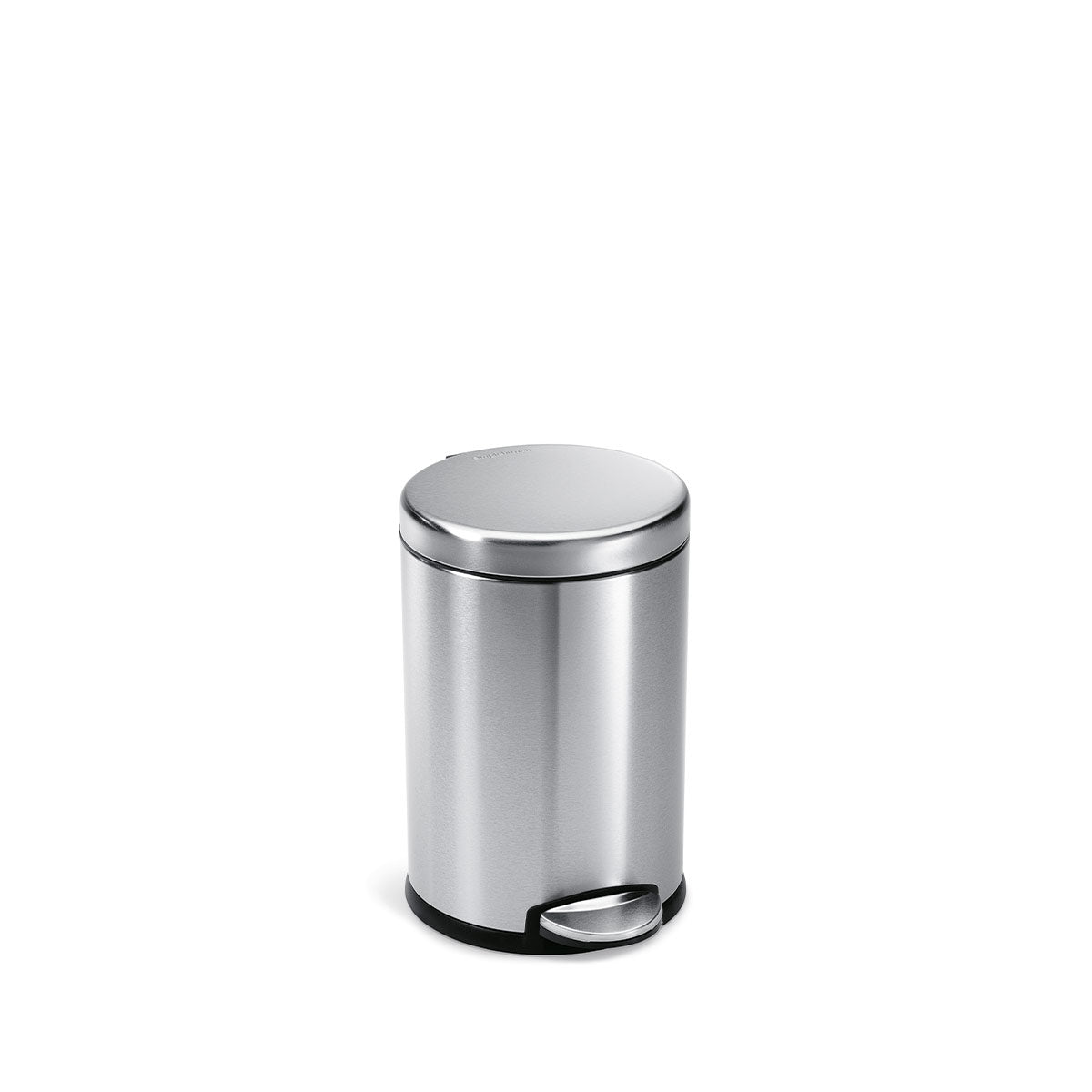 Simplehuman 4.5L Round Step Can in Brushed Stainless Steel, hands-free operation