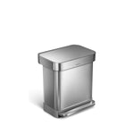 30L rectangular step can with liner pocket