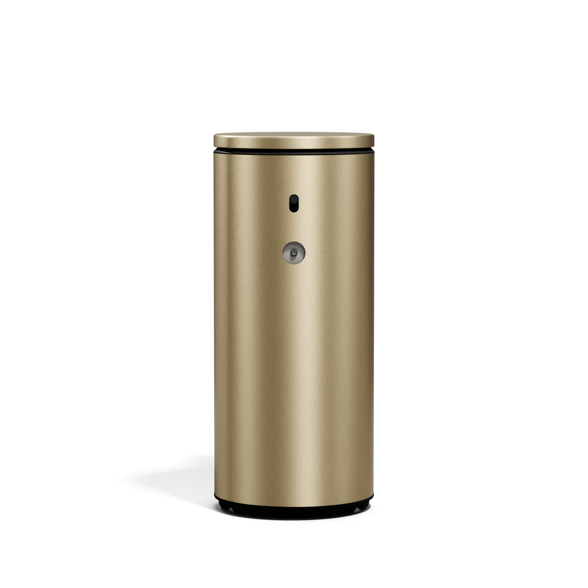 Simplehuman 9 oz. Rechargeable Liquid Sensor Pump in Brass, featuring touch-free dispensing.