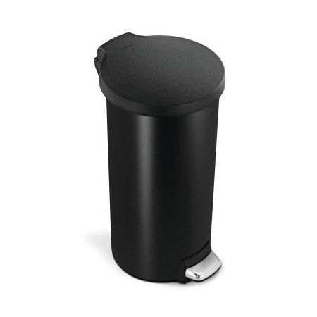 30L classic round step trash can with plastic lid